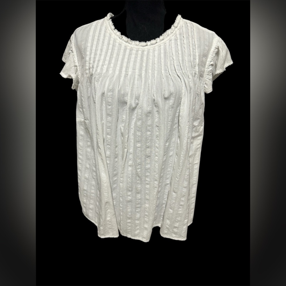 A.N.A White Sleeveless Cute Spring Summer Shirt 1X